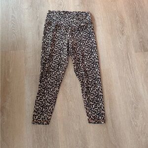 aerie Leopard Print Leggings - Black & Tan